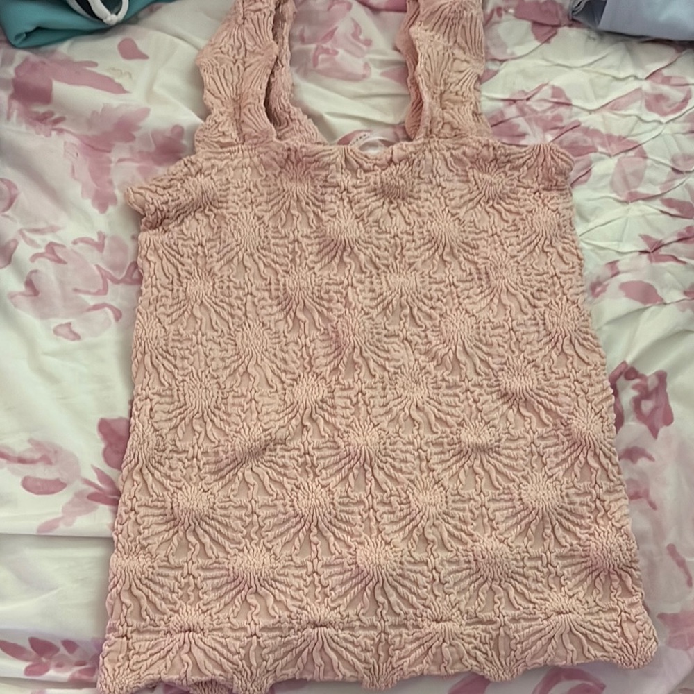 Elegant Pink Textured Women's Top